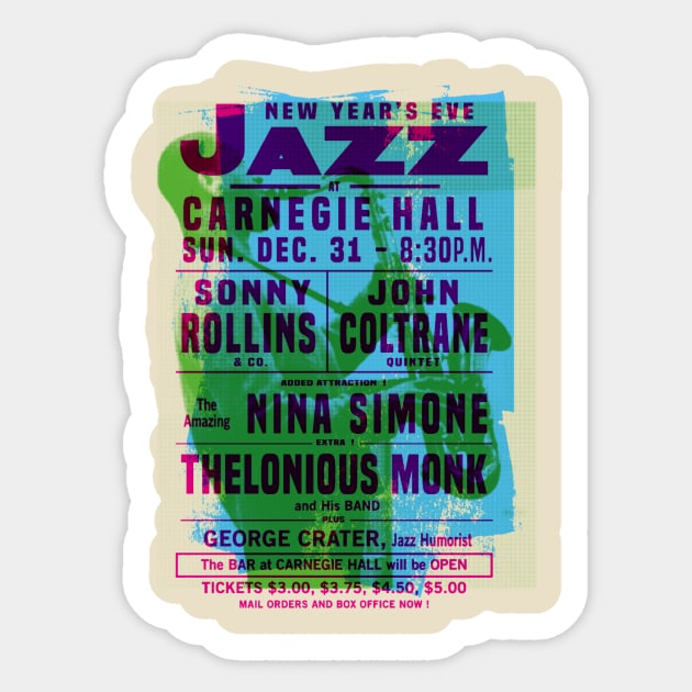 Sonny Rollins tour poster graphic Sticker by HAPPY TRIP PRESS